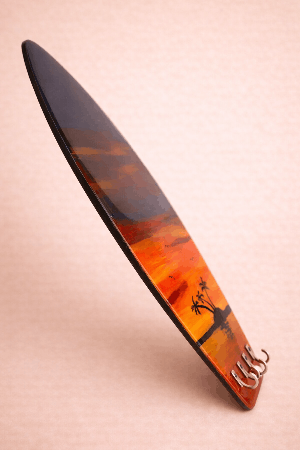 Colgador de llaves con forma de tabla de surf — Atardecer tropical
