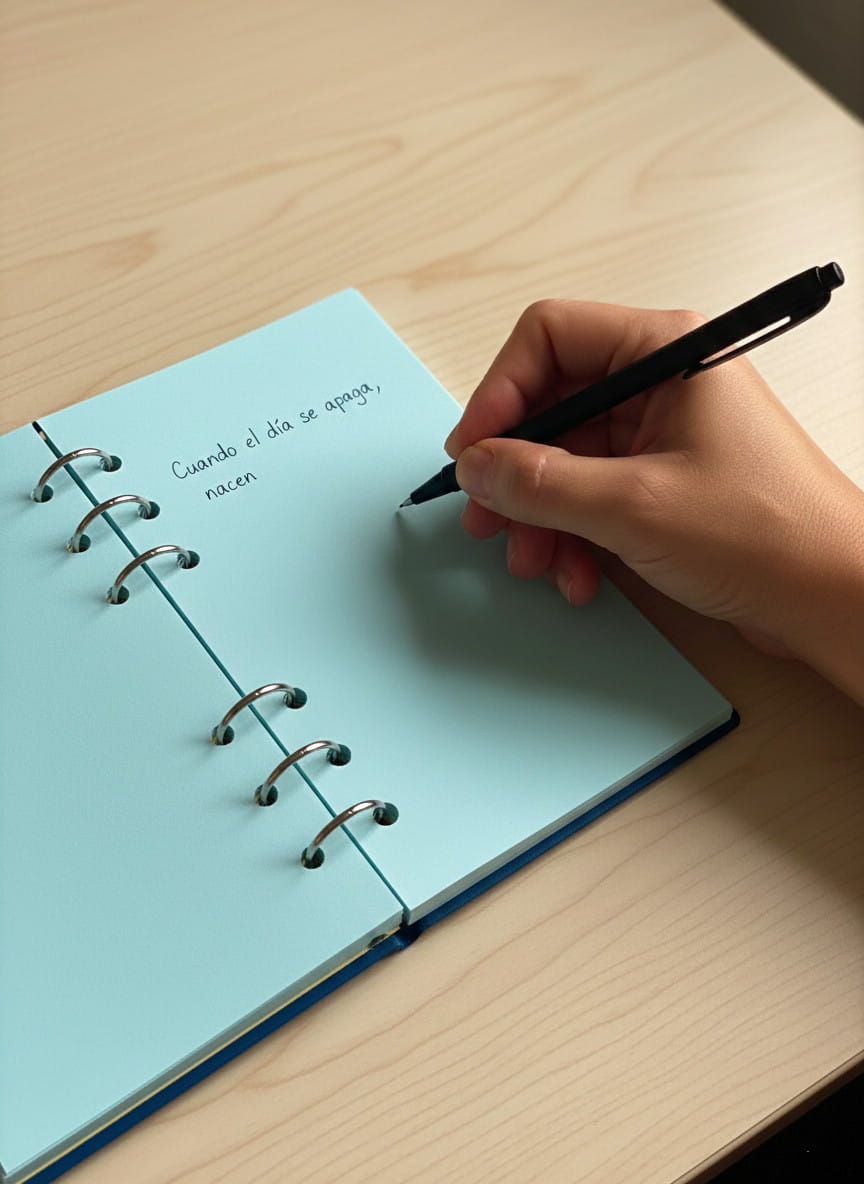 Libreta artística en madera A6 – Aurora boreal