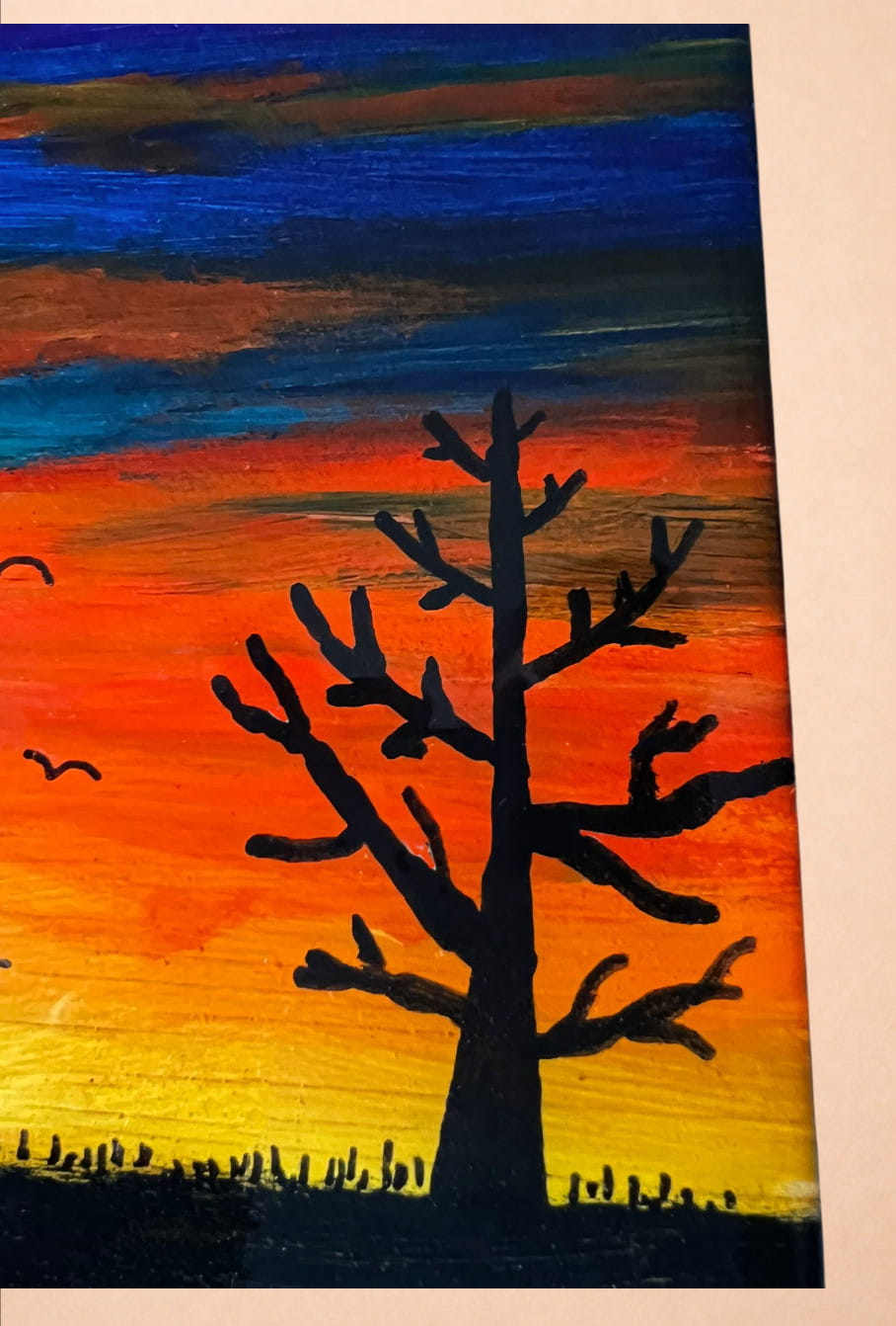 Libreta artística en madera A6 – Atardecer
