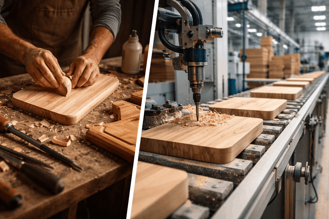 Proceso artesanal frente a producción a máquina en la creación de objetos