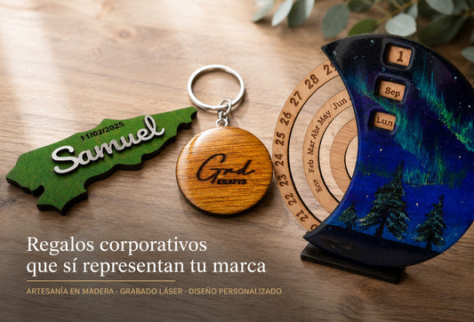Regalos corporativos en madera: cuando tu marca no puede parecer genérica