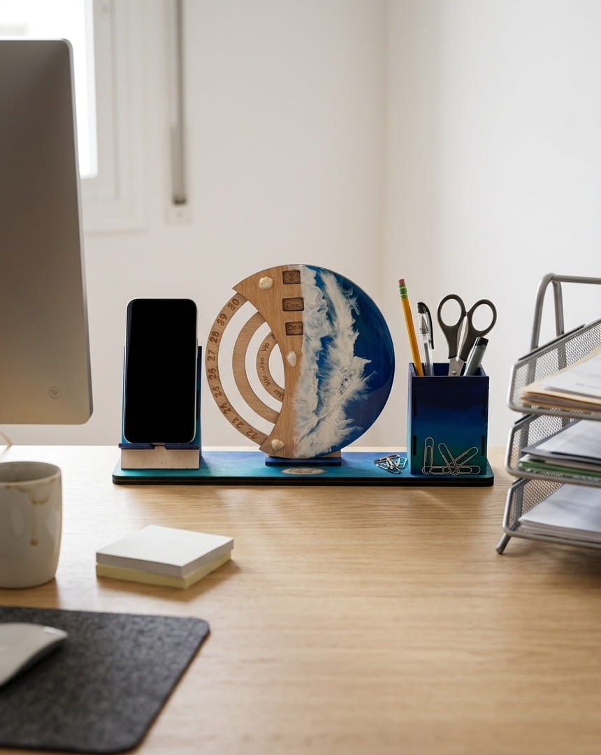 Ideas para decorar un escritorio con piezas artesanales únicas (y por qué elegir objetos que perduran)