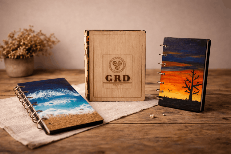 Libretas artesanales en madera personalizadas