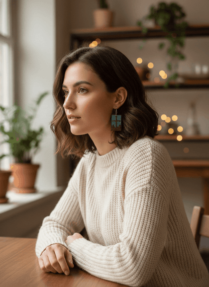 Pendientes artesanales Cruz y Montañas