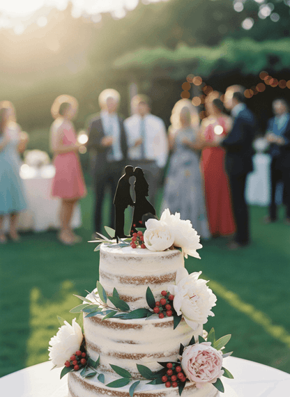 Topper para Tartas de Boda – Pareja Besándose