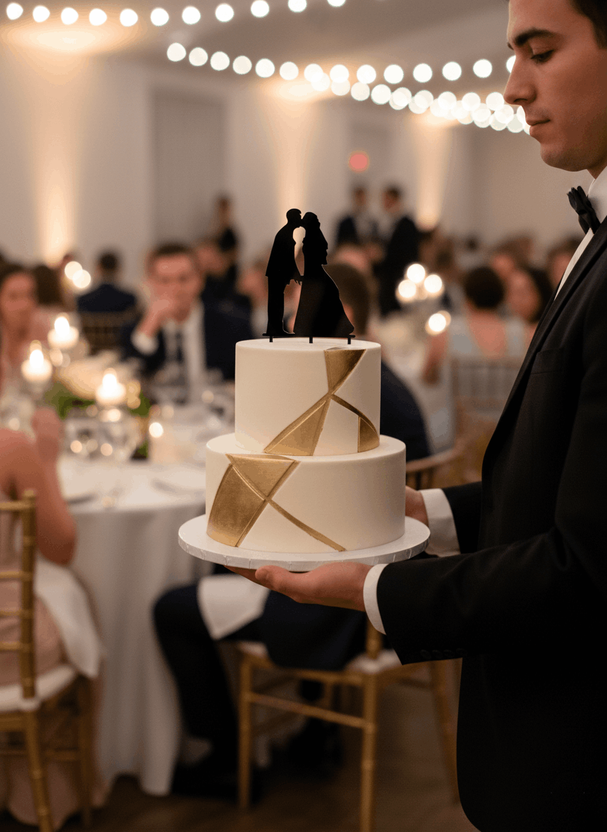 Topper para Tartas de Boda – Pareja Besándose