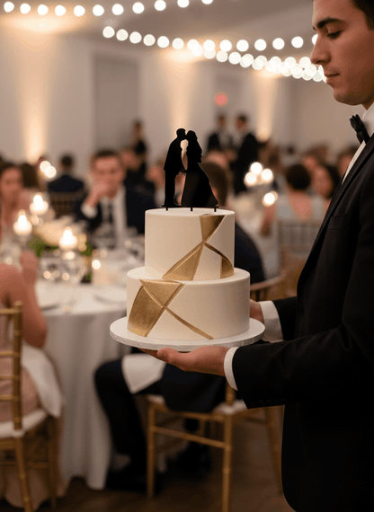 Topper para Tartas de Boda – Pareja Besándose