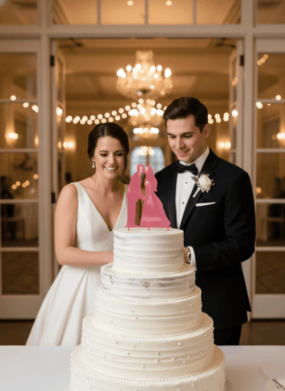 Topper para Tartas de Boda – Pareja Besándose