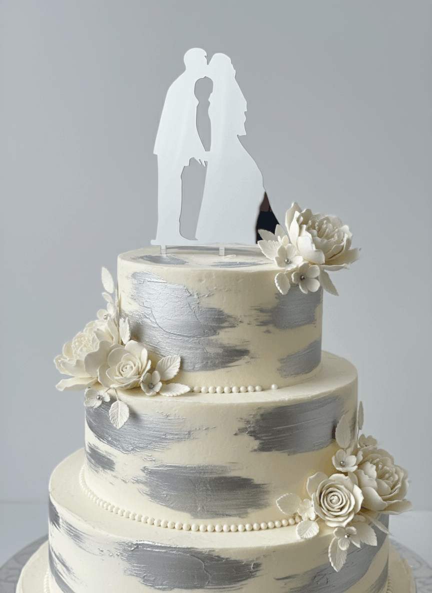 Topper para Tartas de Boda – Pareja Besándose