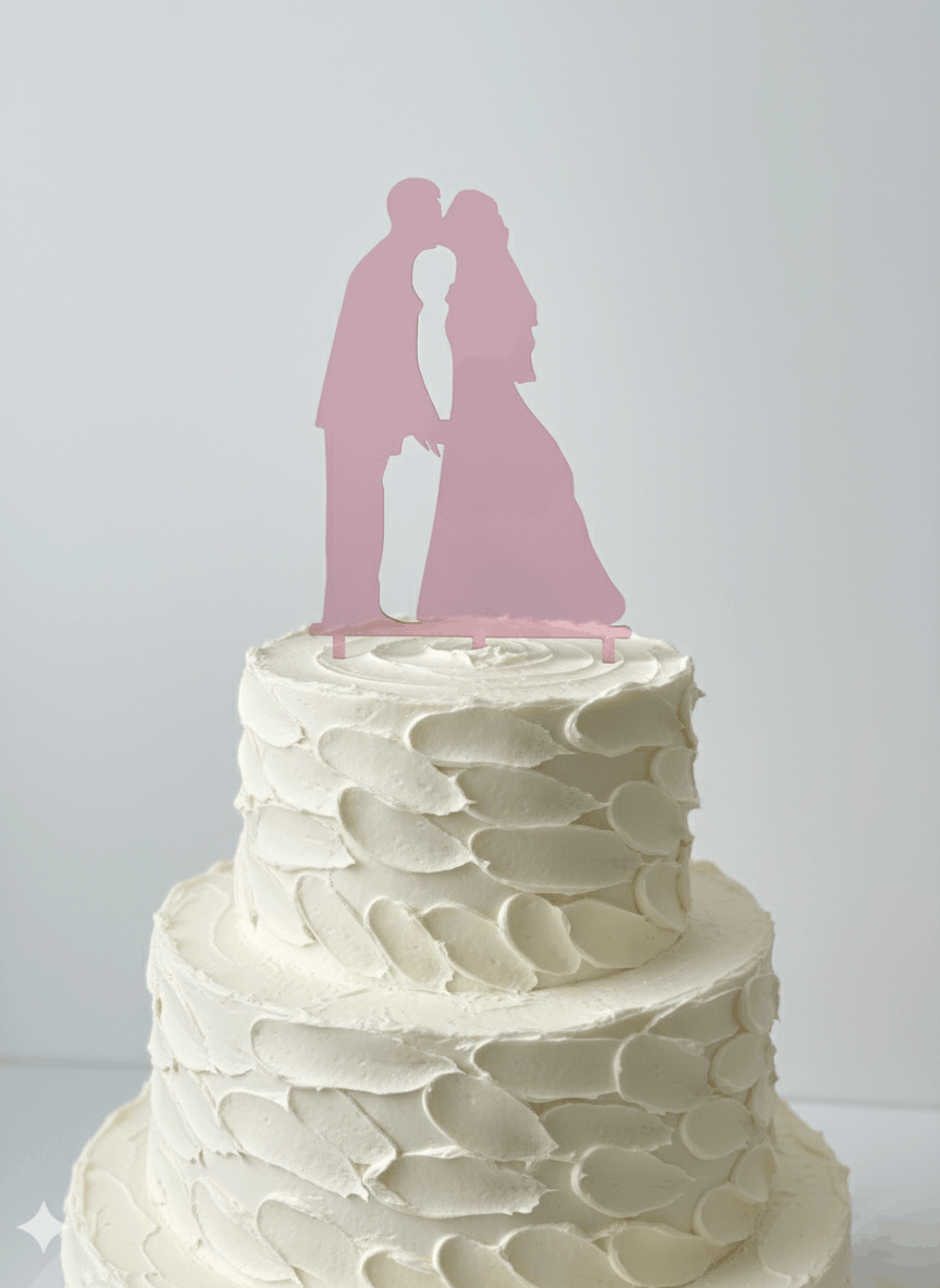 Topper para Tartas de Boda – Pareja Besándose