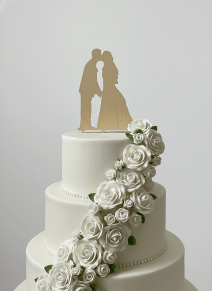 Topper para Tartas de Boda – Pareja Besándose