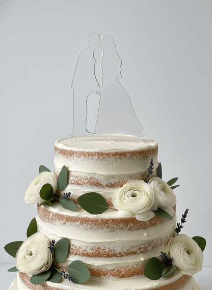 Topper para Tartas de Boda – Pareja Besándose