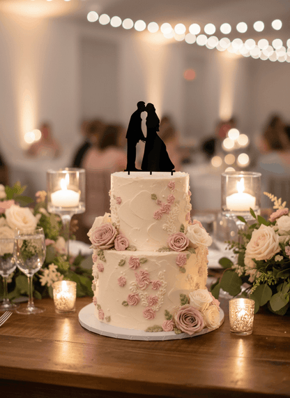 Topper para Tartas de Boda – Pareja Besándose