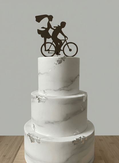 Topper para Tartas de Boda – Pareja en Bicicleta