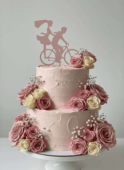 Topper para Tartas de Boda – Pareja en Bicicleta