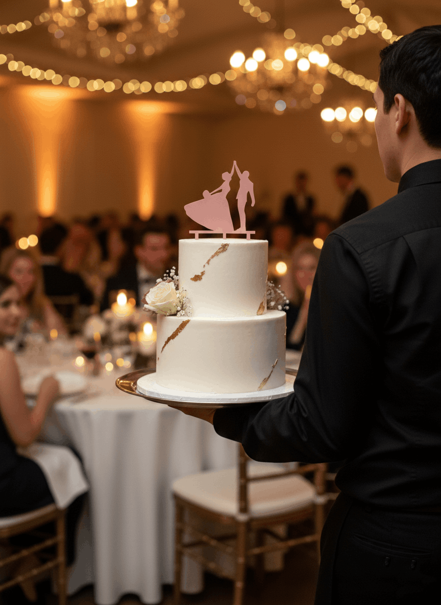 Topper para Tartas de Boda – Pareja Bailando Personalizado