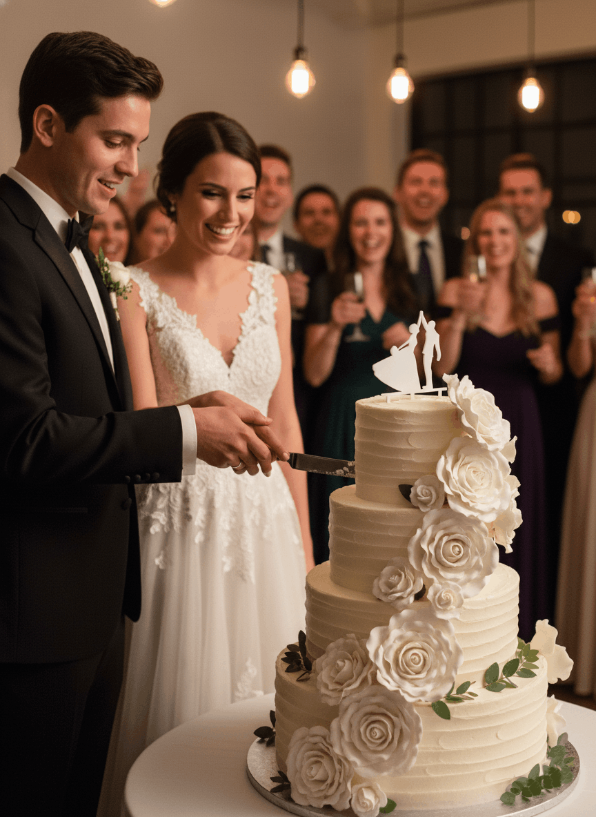 Topper para Tartas de Boda – Pareja Bailando Personalizado