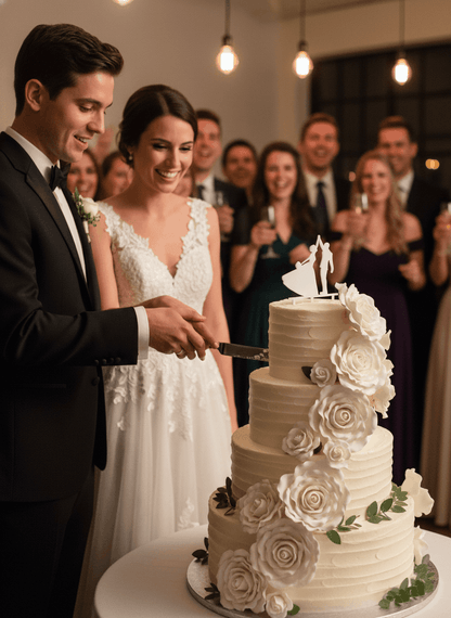 Topper para Tartas de Boda – Pareja Bailando Personalizado