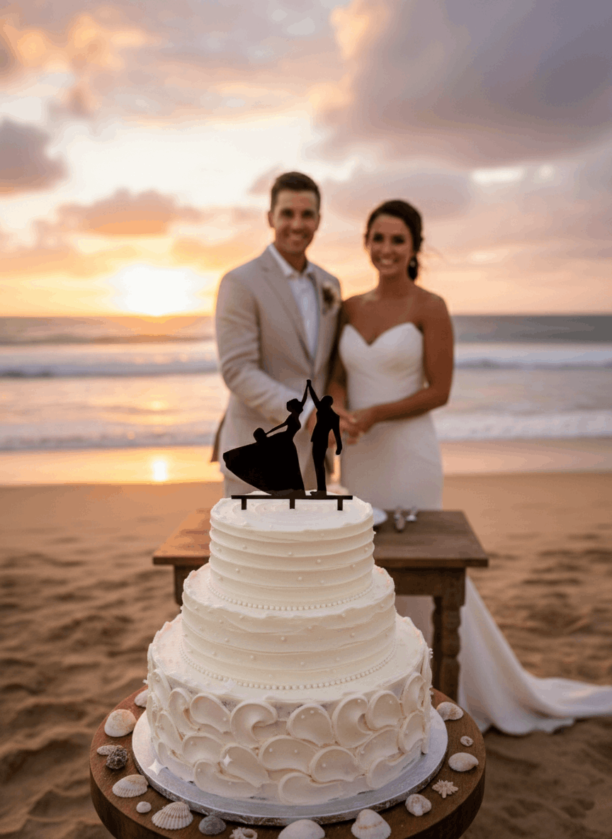 Topper para Tartas de Boda – Pareja Bailando Personalizado
