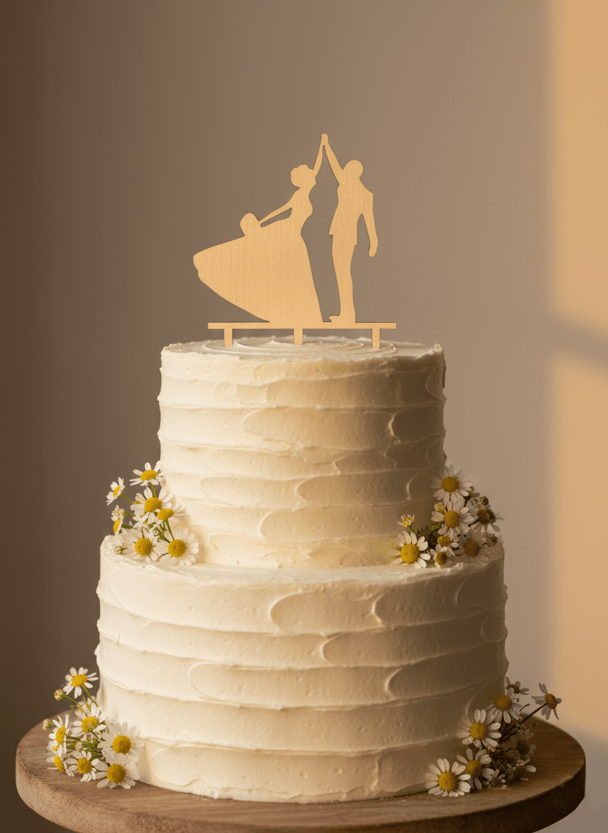 Topper para Tartas de Boda – Pareja Bailando Personalizado