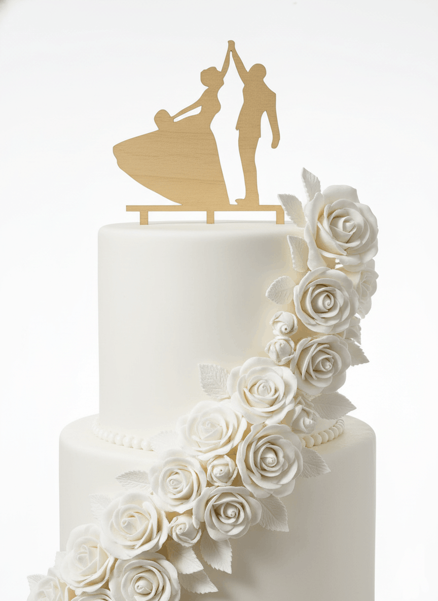 Topper para Tartas de Boda – Pareja Bailando Personalizado
