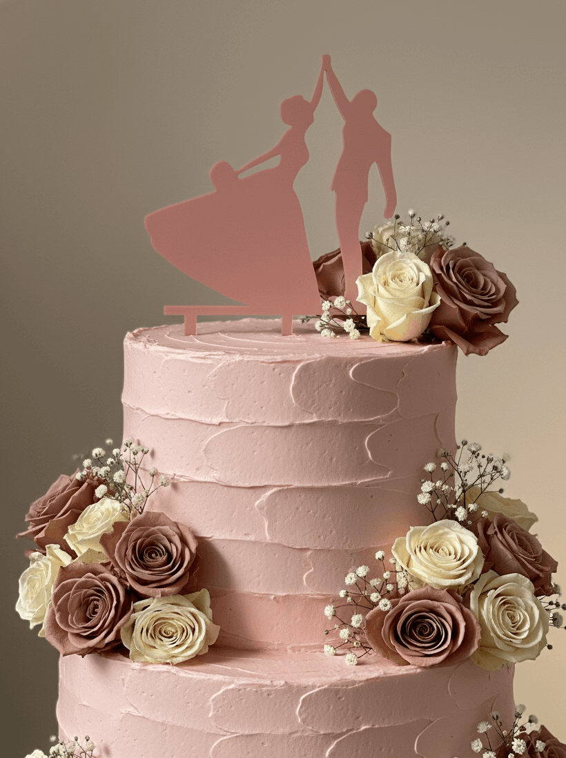 Topper para Tartas de Boda – Pareja Bailando Personalizado