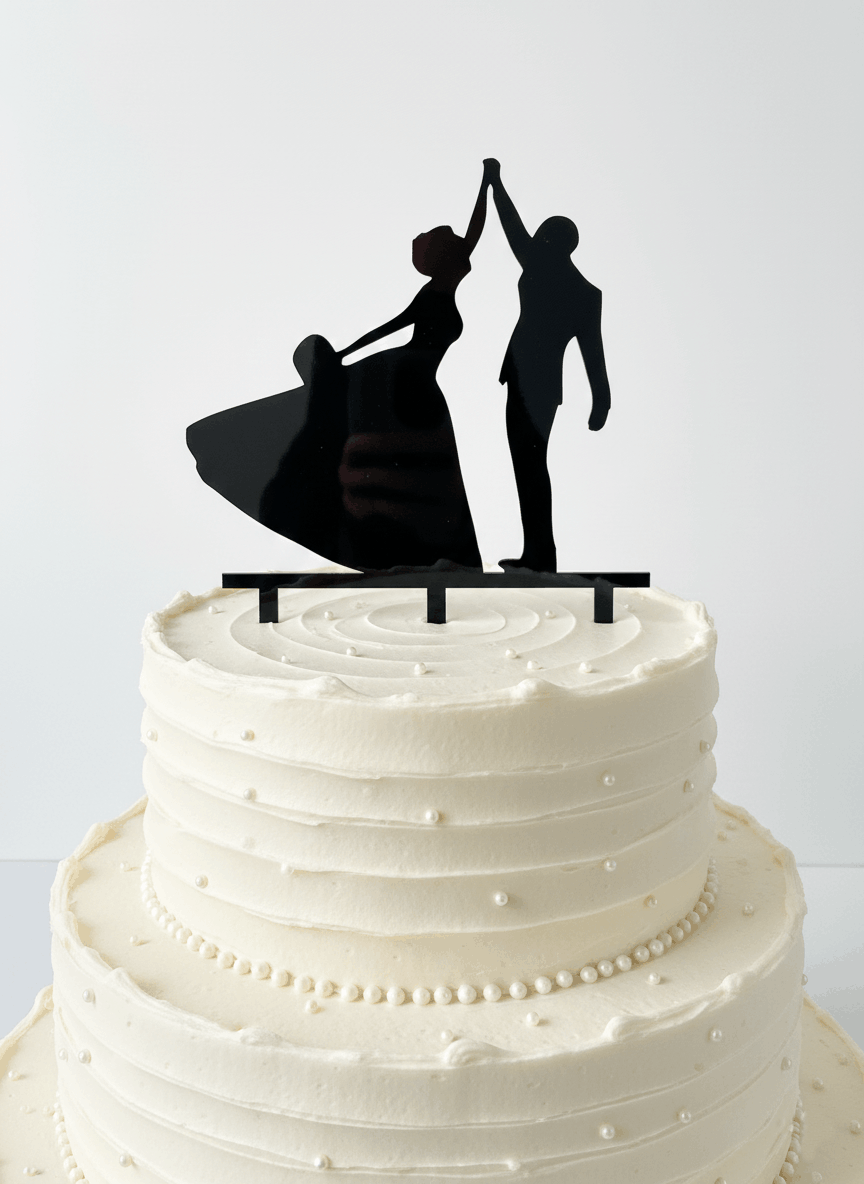 Topper para Tartas de Boda – Pareja Bailando Personalizado