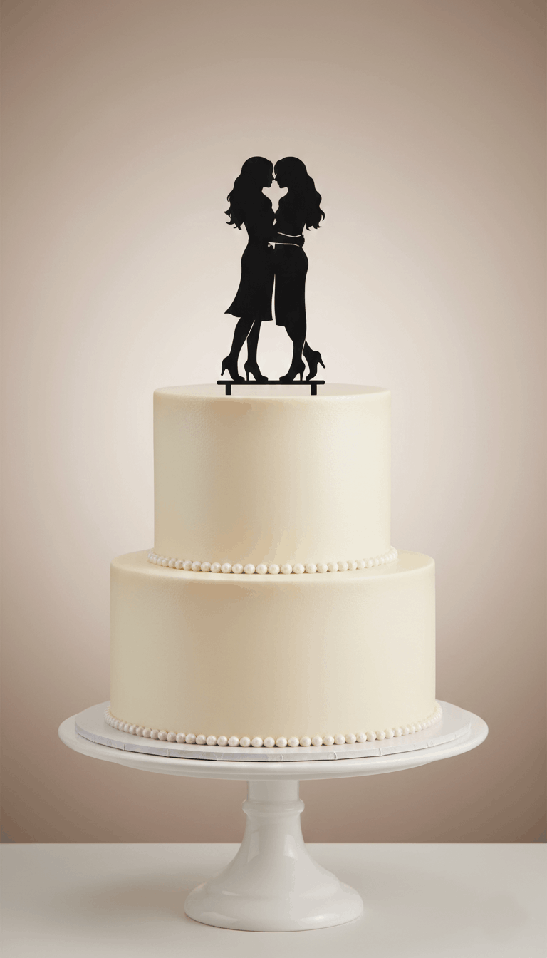 Topper para Tartas de Boda – Dos Novias