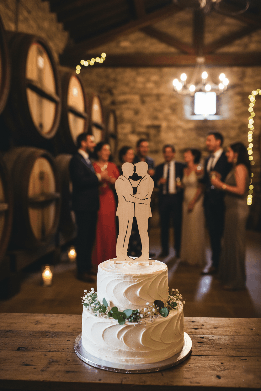 Topper para Tartas de Boda – Dos Novios