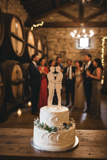 Topper para Tartas de Boda – Dos Novios