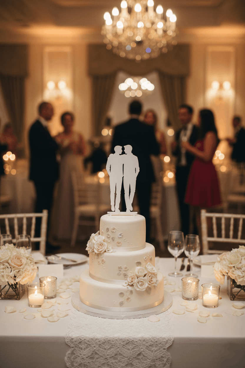 Topper para Tartas de Boda – Dos Novios
