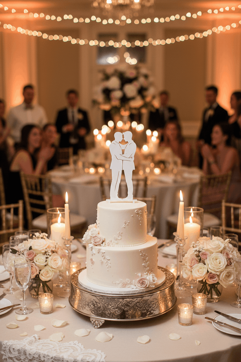 Topper para Tartas de Boda – Dos Novios
