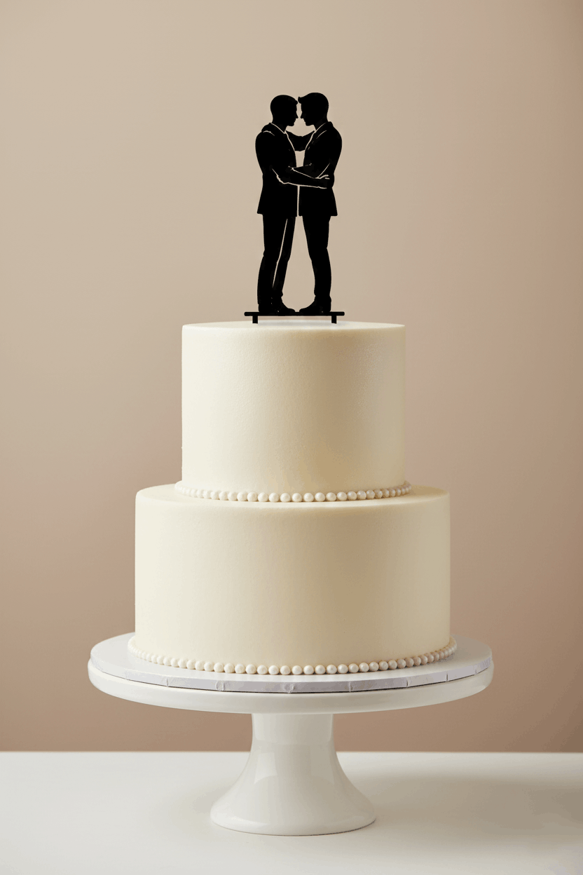 Topper para Tartas de Boda – Dos Novios