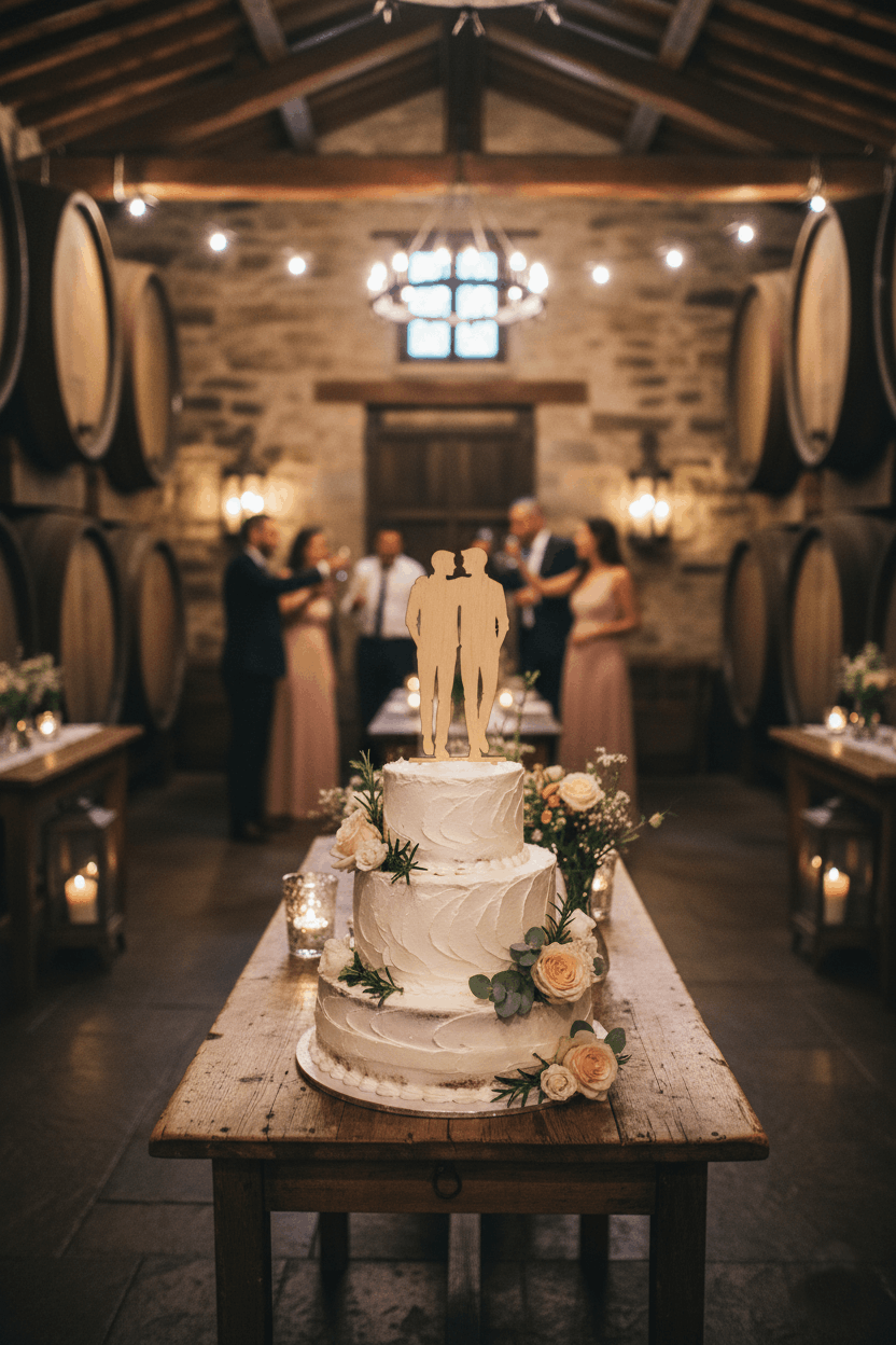 Topper para Tartas de Boda – Dos Novios