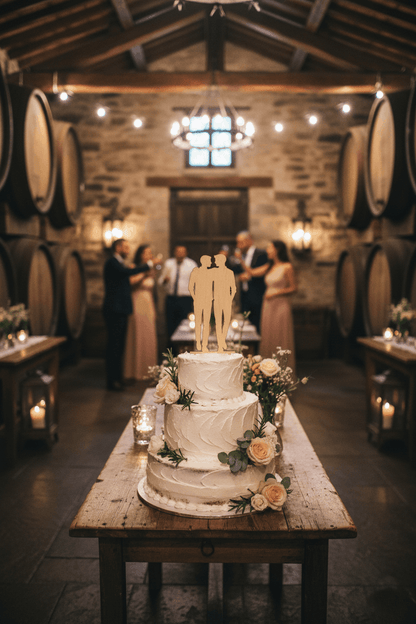 Topper para Tartas de Boda – Dos Novios