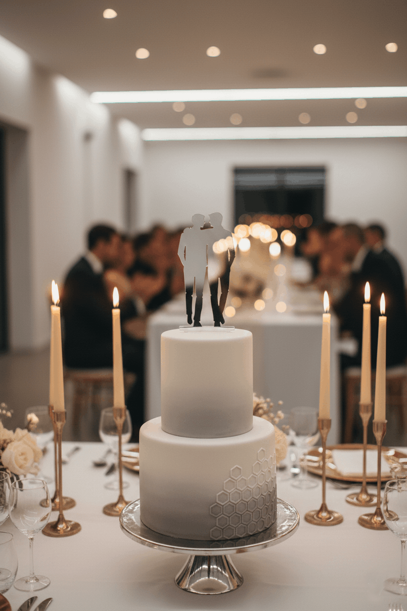 Topper para Tartas de Boda – Dos Novios