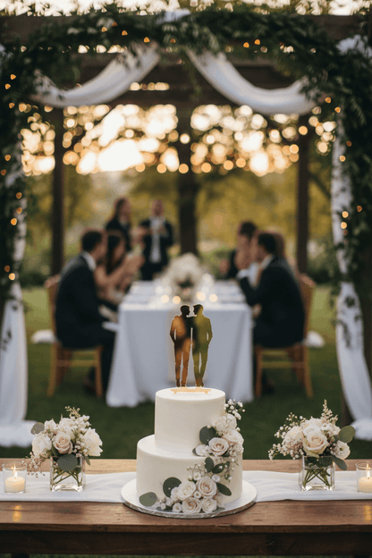 Topper para Tartas de Boda – Dos Novios