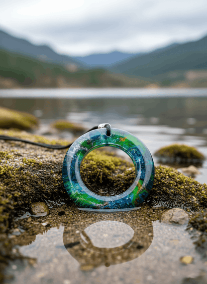 Colgante artesanal “Umbral” – Resina
