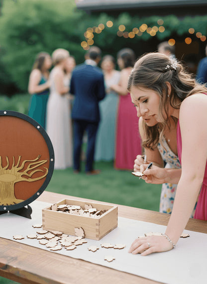 Árbol de los deseos personalizado en madera para bodas