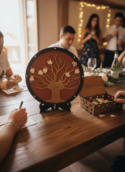 Árbol de los deseos personalizado en madera para bodas