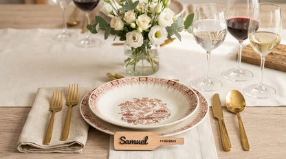 Marcasitios personalizados de madera para bodas y eventos | Detalle para invitados