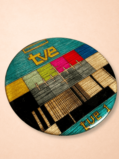 Posavasos “Carta de ajuste TVE” – Juego de 4 en caja de TV retro