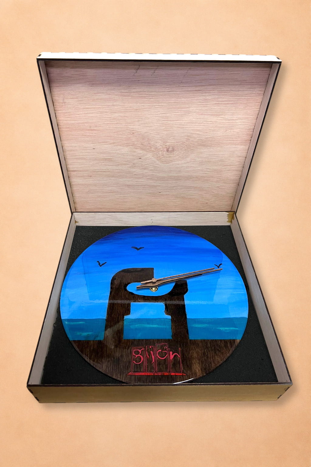 Reloj artesanal de pared “Elogio del Horizonte” – Gijón