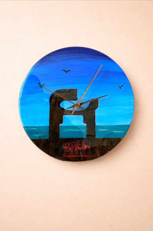 Reloj artesanal de pared “Elogio del Horizonte” – Gijón
