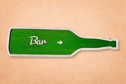 Señal de boda personalizada en madera – Flecha direccional efecto sidra