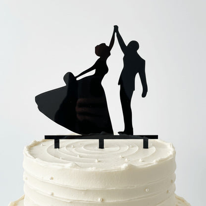 Topper para Tartas de Boda – Pareja Bailando Personalizado