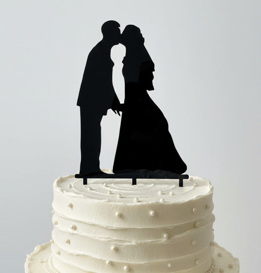 Topper para Tartas de Boda – Pareja Besándose